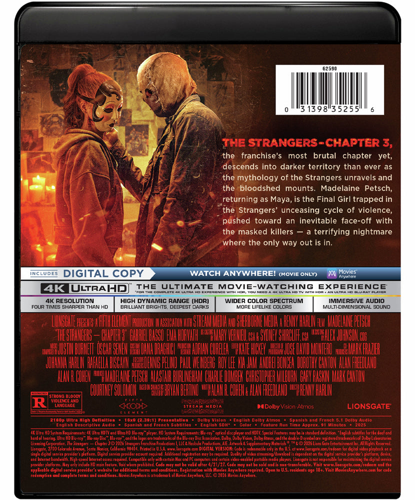 The Strangers: Chapter 3 [4K UHD] - Back Panel - 