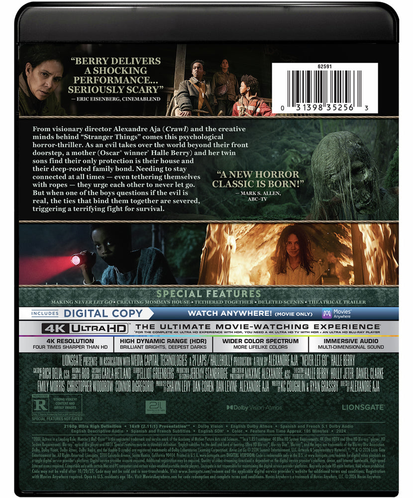 Never Let Go [4K UHD] - Back Panel - 