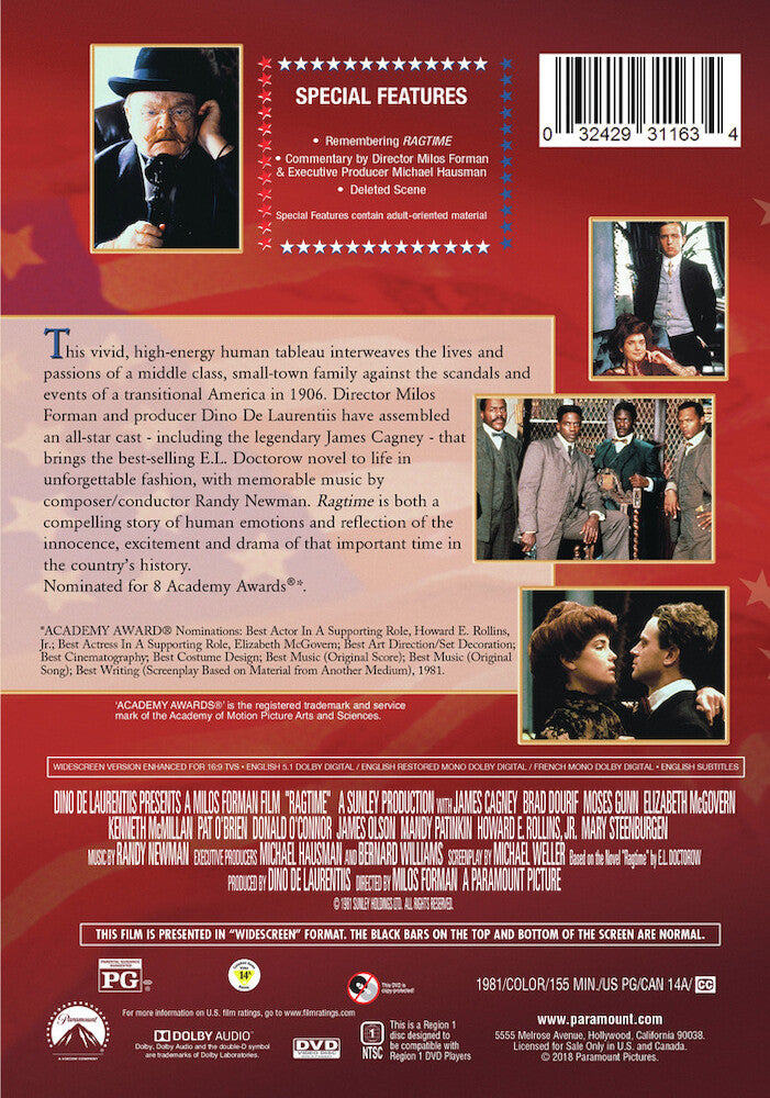 ragtime - Back Panel - DVD