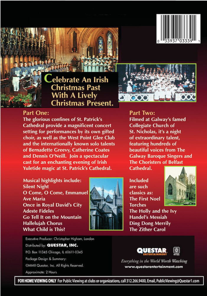an irish christmas - Back Panel - DVD