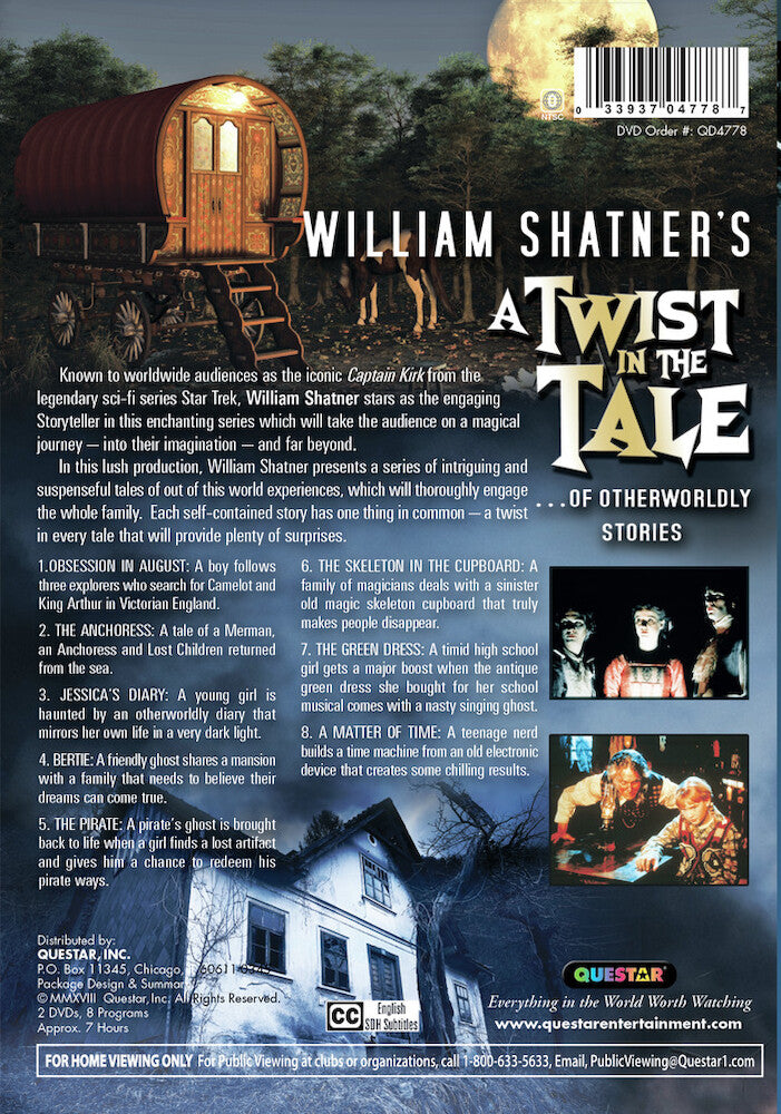 william shatner's a twist in the tale - Back Panel - DVD