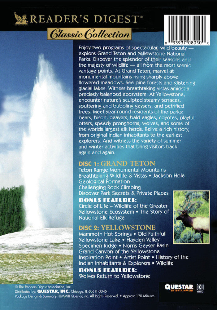grand teton & yellowstone 2 pk. - Back Panel - DVD