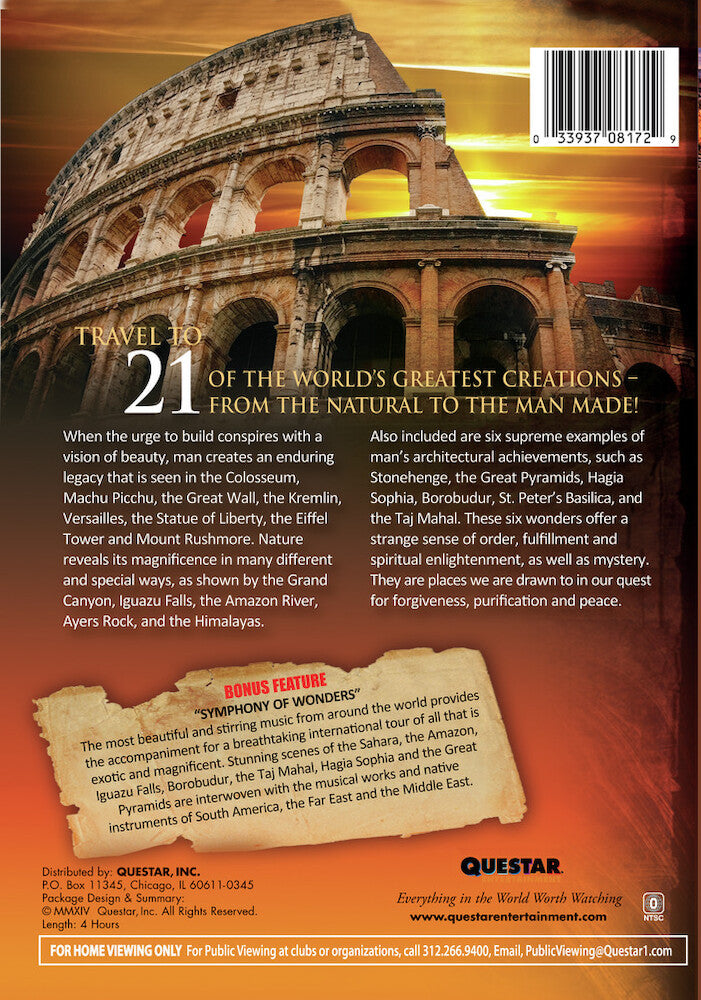21 great wonders of the world - Back Panel - DVD