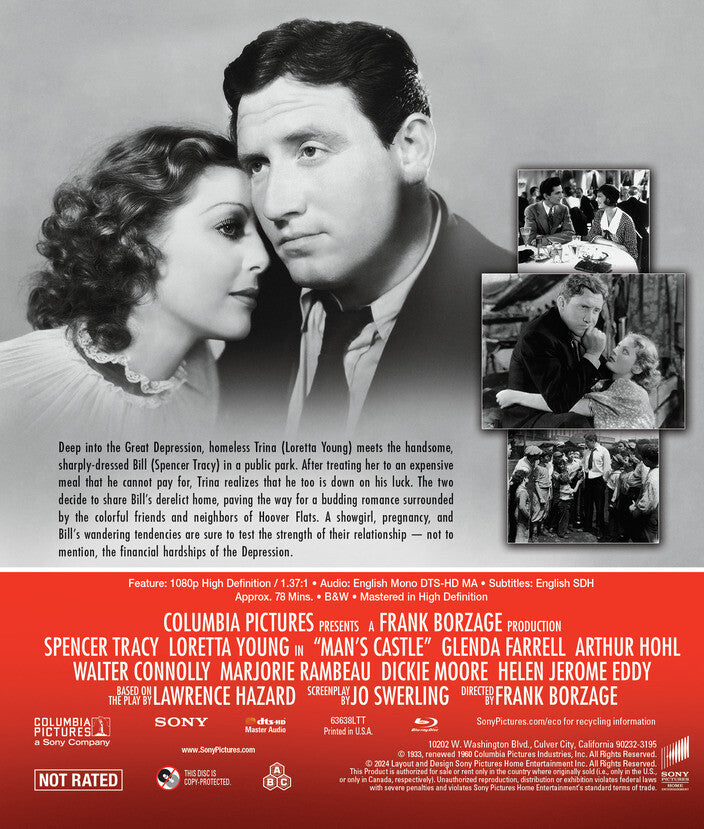 man's castle - Back Panel - Blu-ray