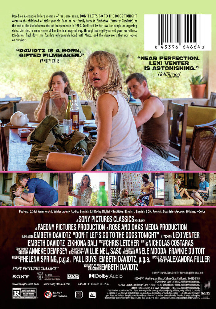 don't let's go to the dogs tonight - Back Panel - DVD