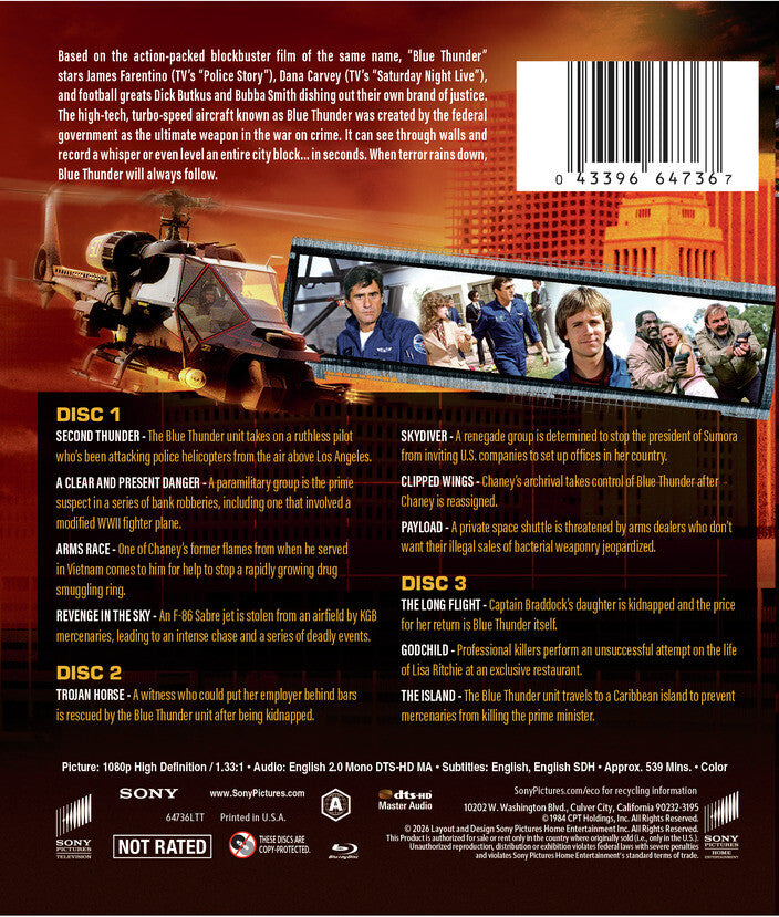 Blue Thunder: The Complete Series [Blu-ray] - Back Panel - 
