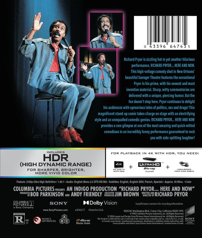 Richard Pryor: Here and Now - Back Panel - 