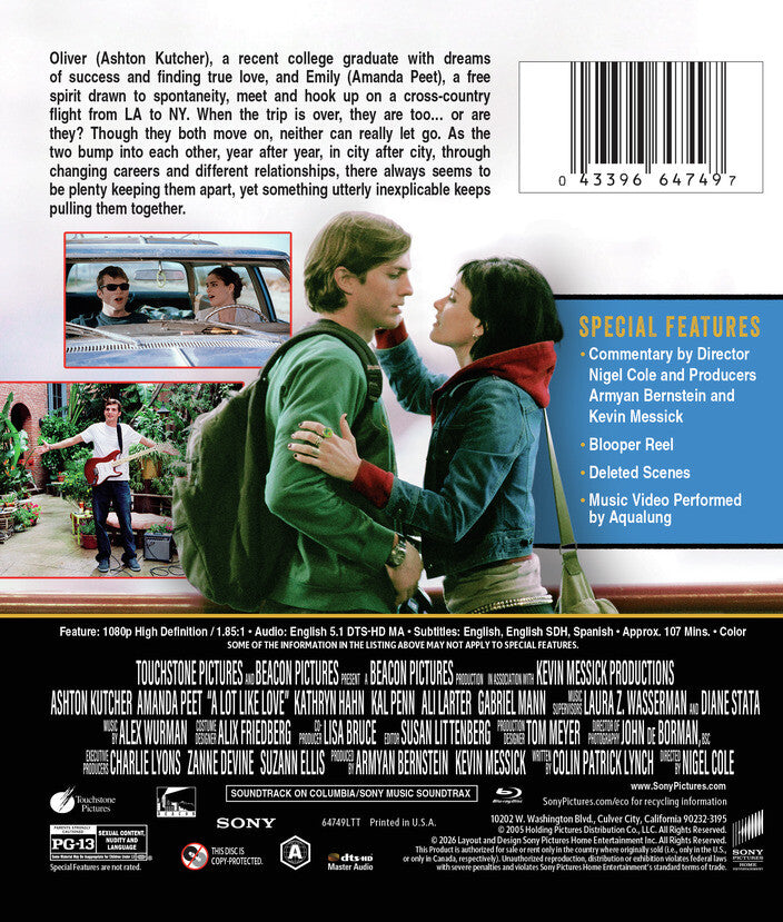A Lot Like Love [Blu-ray] - Back Panel - 