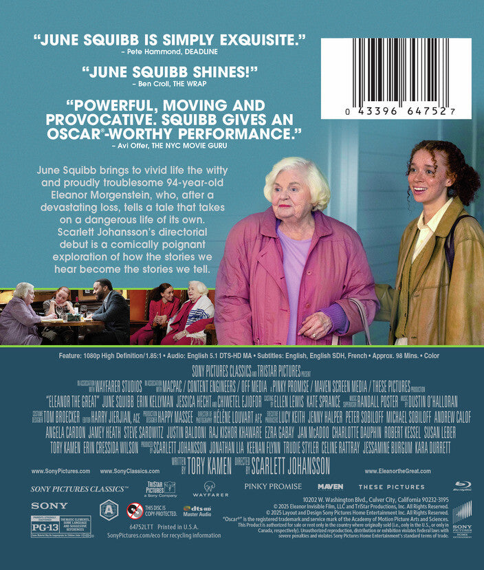 eleanor the great - Back Panel - Blu-ray