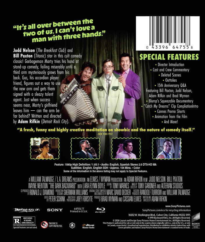 The Dark Backward (1991) [Blu-ray] - Back Panel - 