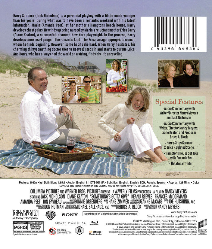 Something's Gotta Give [Blu-ray] - Back Panel - 