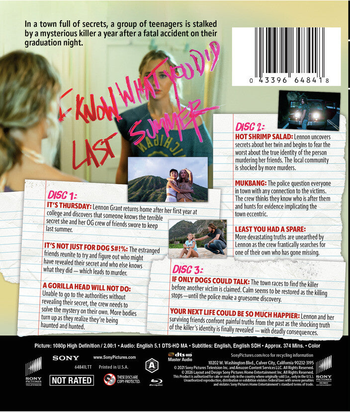 I Know What You Did Last Summer- The Complete Series [Blu-ray] - Back Panel - 