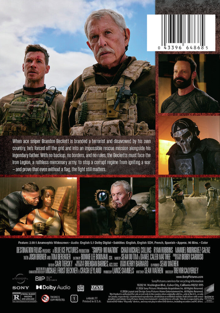 Sniper: No Nation DVD | Action | Sony | Movie Zyng