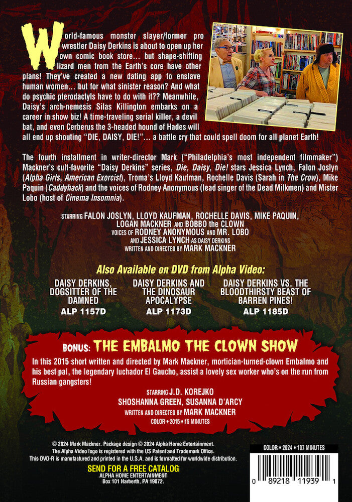 die, daisy, die! - Back Panel - DVD