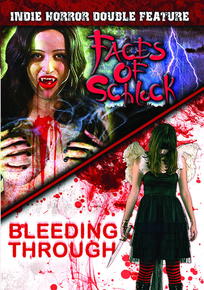 indie horror double feature: faces of schlock (2009)/ bleeding through (2012) - DVD