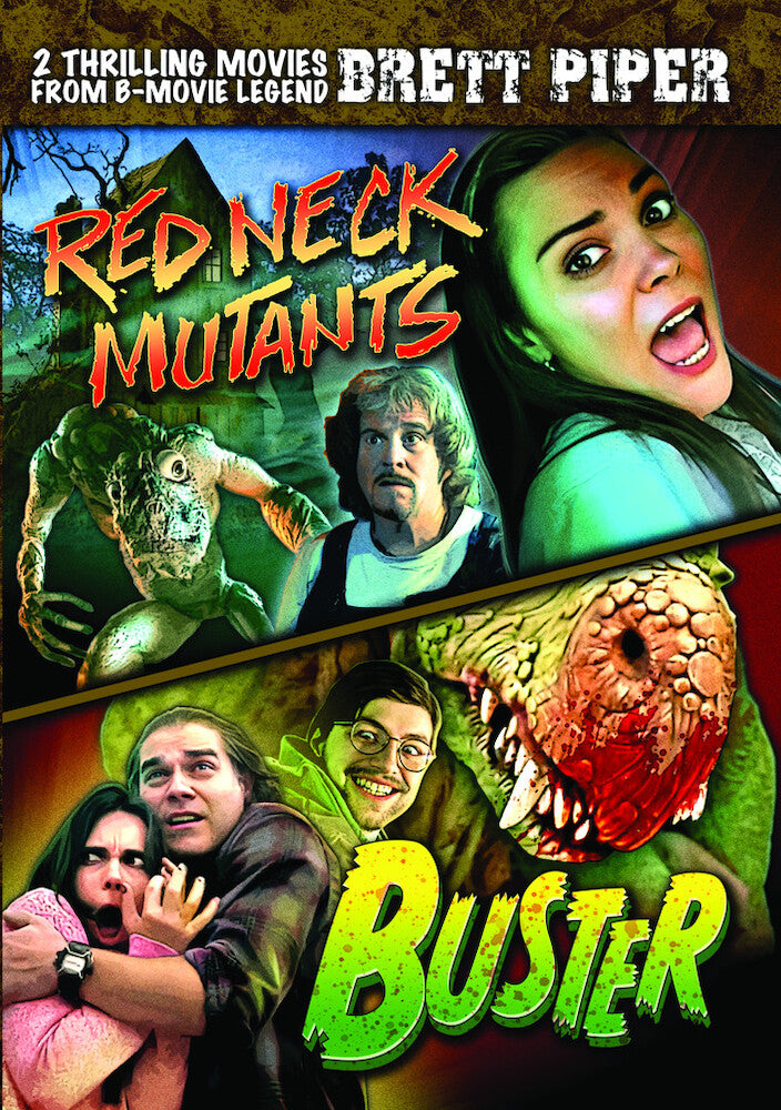 brett piper double feature: redneck mutants (2023) and buster (2024) - DVD