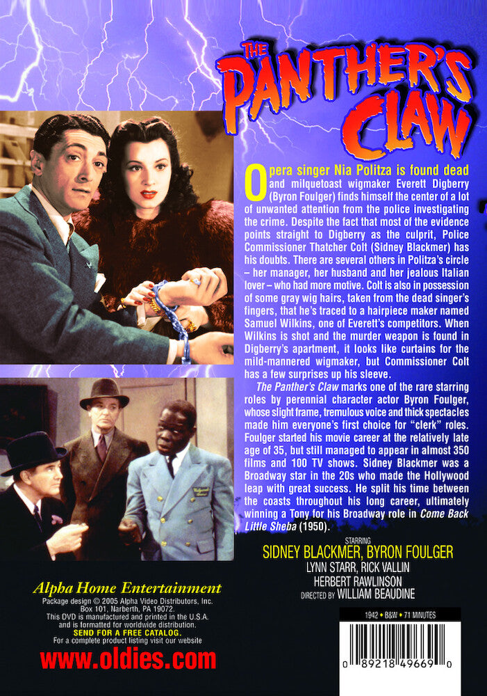 The Panther's Claw - Back Panel - 