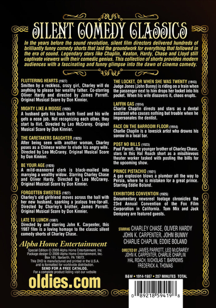 Silent Comedy Classics: 12 Classic Shorts - Back Panel - 
