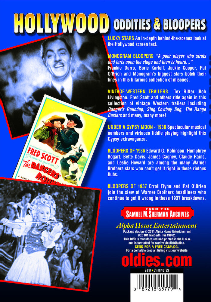 Hollywood Oddities And Bloopers - Back Panel - 