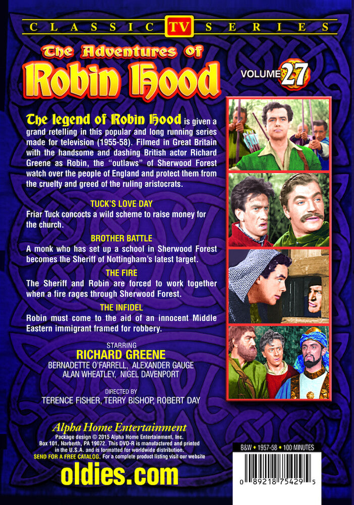 Adventures of Robin Hood - Volume 27 - Back Panel - 