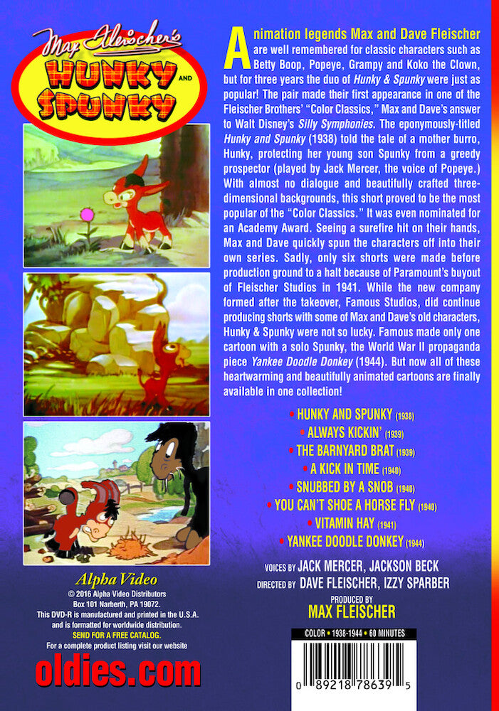 Max Fleischer's Hunky & Spunky: The Complete Collection - Back Panel - 