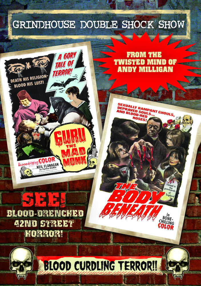 Andy Milligan Double Feature: The Body Beneath (1970) / Guru, The Mad Monk (1970) - 