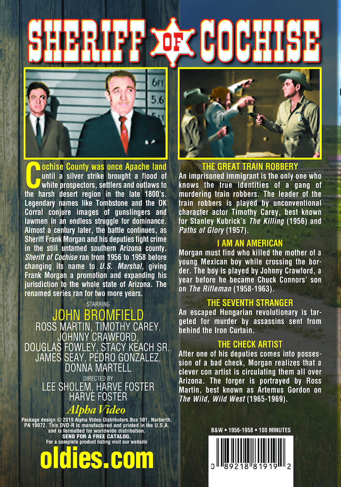 Sheriff of Cochise -- Volume 6 - Back Panel - 