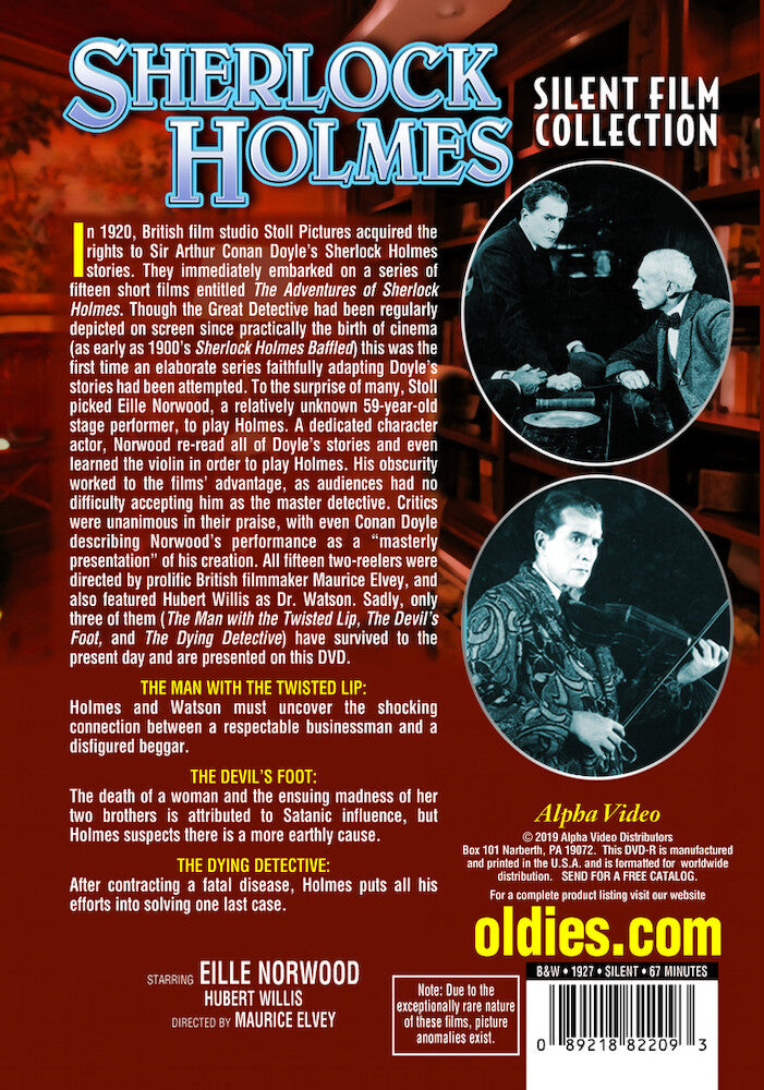 Sherlock Holmes: Silent Film Collection - Back Panel - 