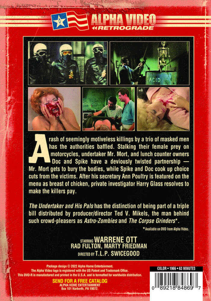 The Undertaker and His Pals (Alpha Video Retrograde) - Back Panel - 
