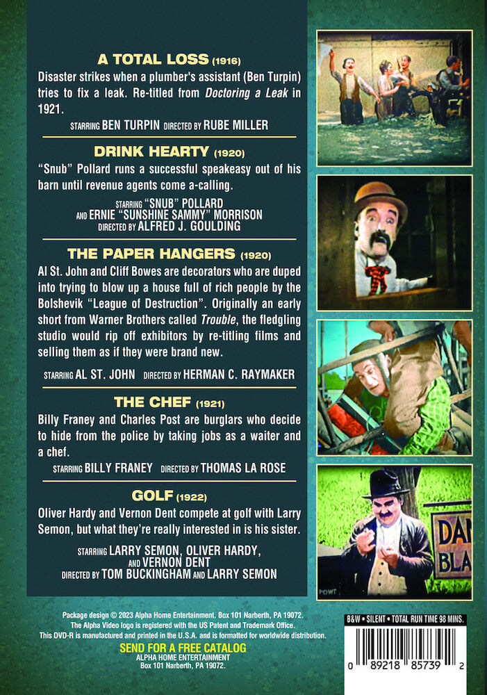 silent comedy classics collection, volume 10 - Back Panel - DVD