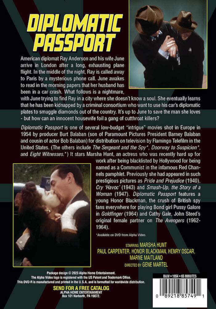 diplomatic passport - Back Panel - DVD