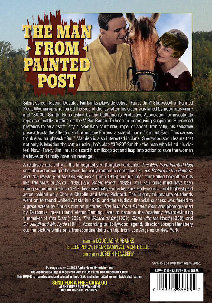 the man from painted post (silent) - Back Panel - DVD