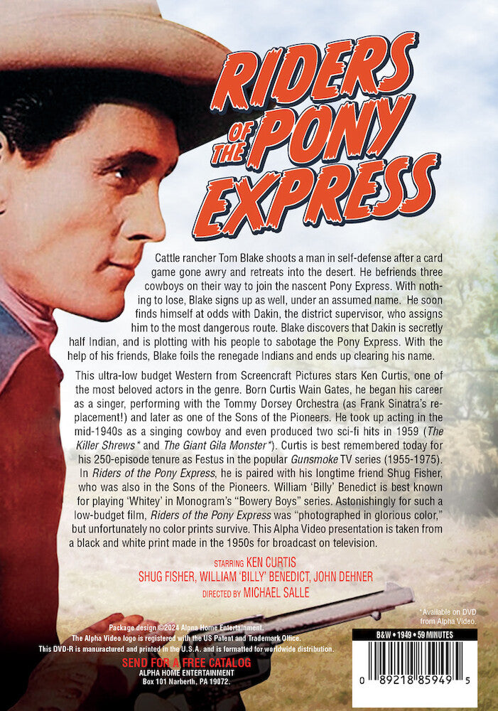 riders of the pony express - Back Panel - DVD