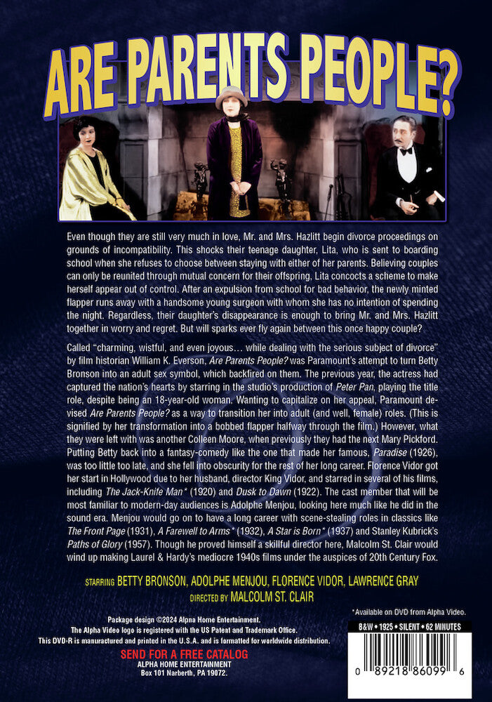 are parents people? (silent) - Back Panel - DVD