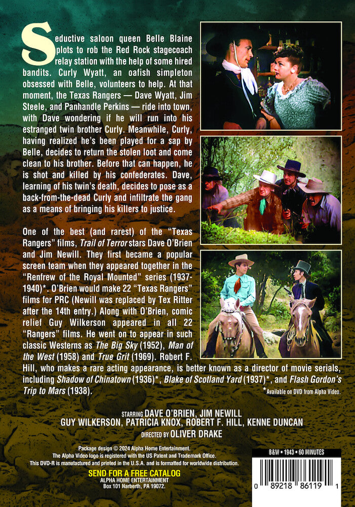 trail of terror - Back Panel - DVD