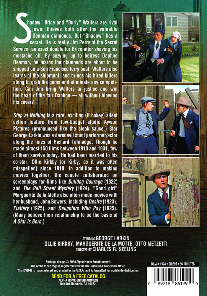 stop at nothing (silent) - Back Panel - DVD