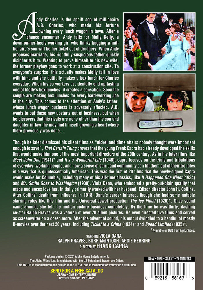 that certain thing (silent) - Back Panel - DVD