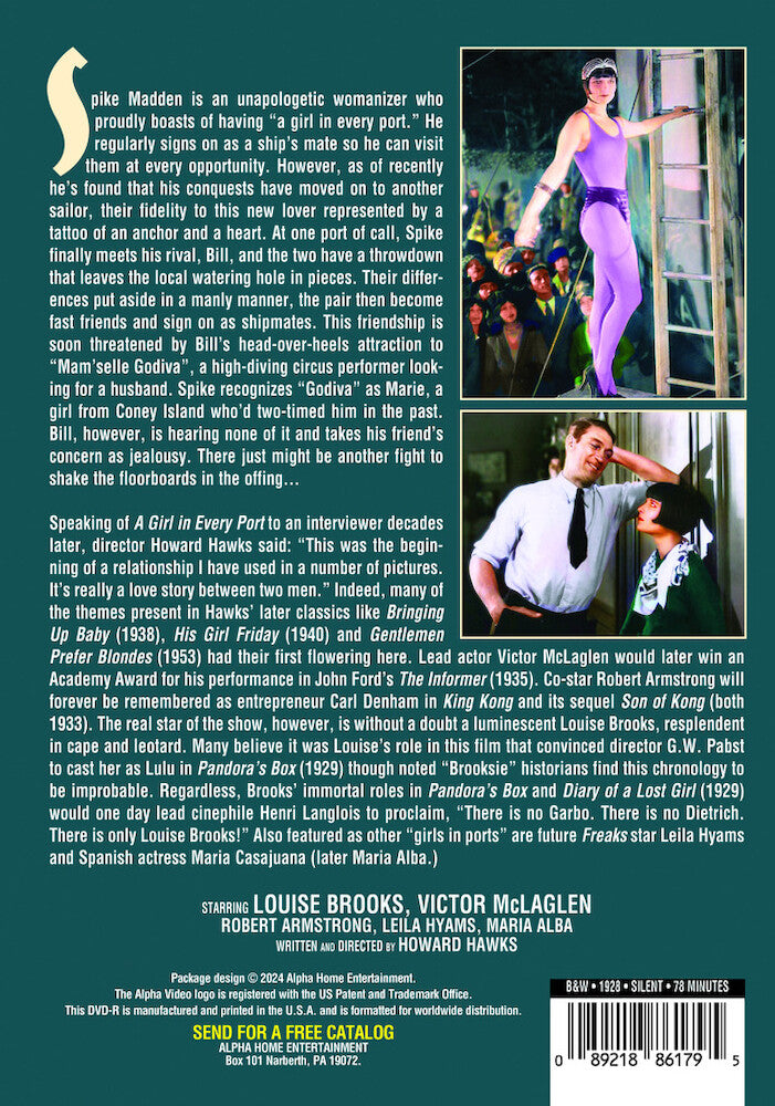 a girl in every port (silent) - Back Panel - DVD