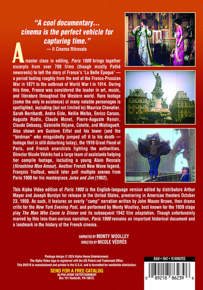 paris 1900 - Back Panel - DVD