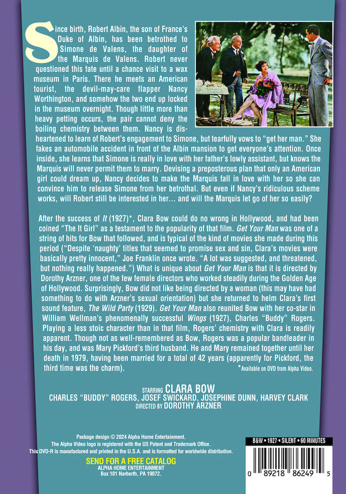 get your man (silent) - Back Panel - DVD