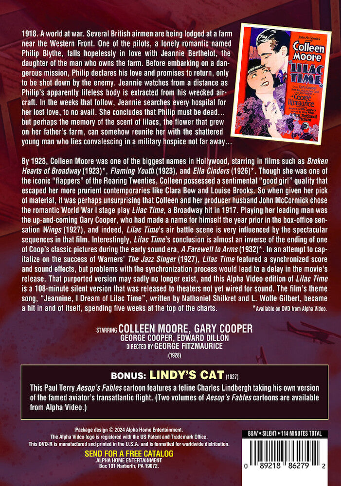lilac time (silent) - Back Panel - DVD
