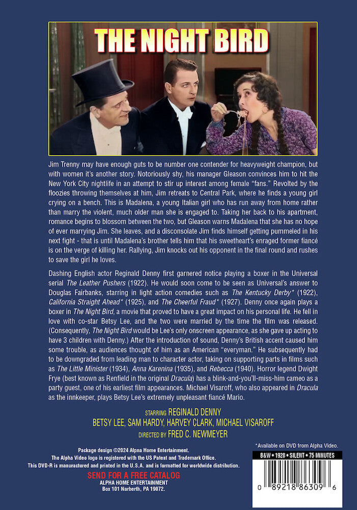 the night bird (silent) - Back Panel - DVD
