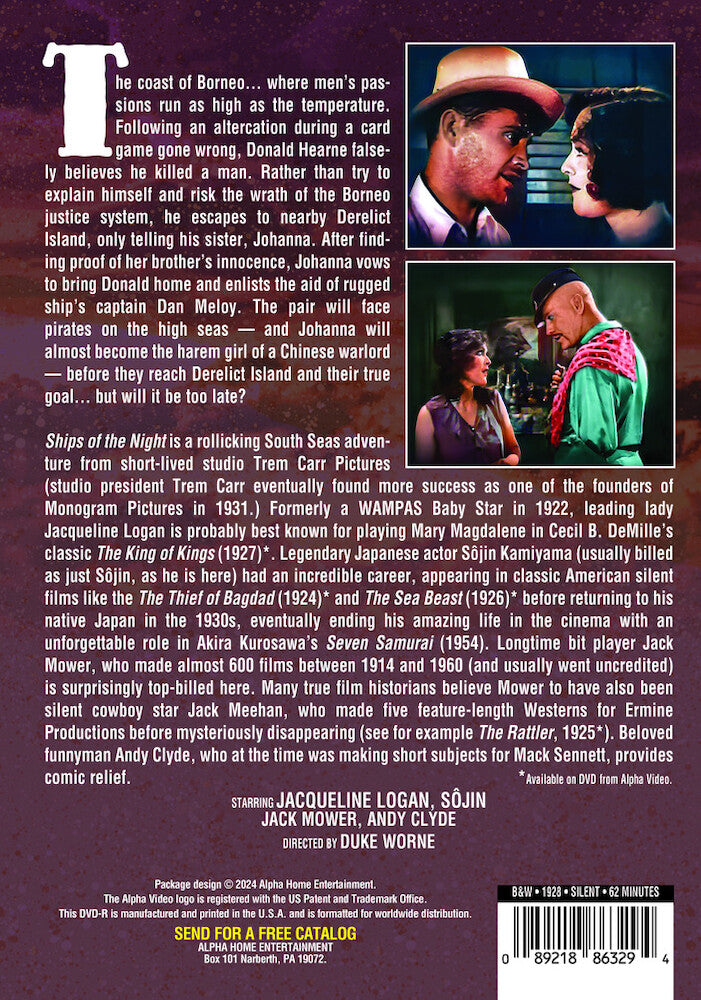 ships of the night (silent) - Back Panel - DVD