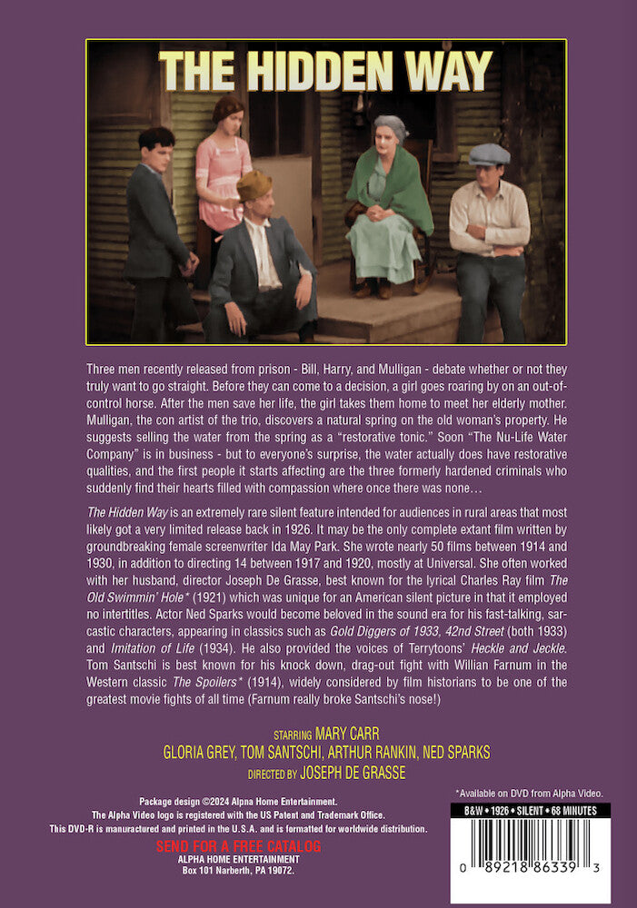 the hidden way (silent) - Back Panel - DVD