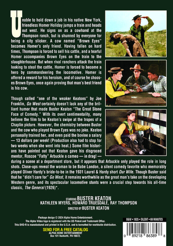 go west (silent) - Back Panel - DVD
