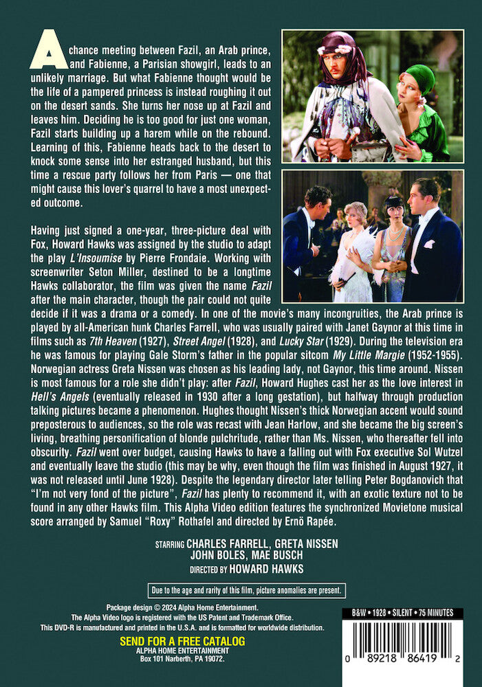 fazil (silent) - Back Panel - DVD