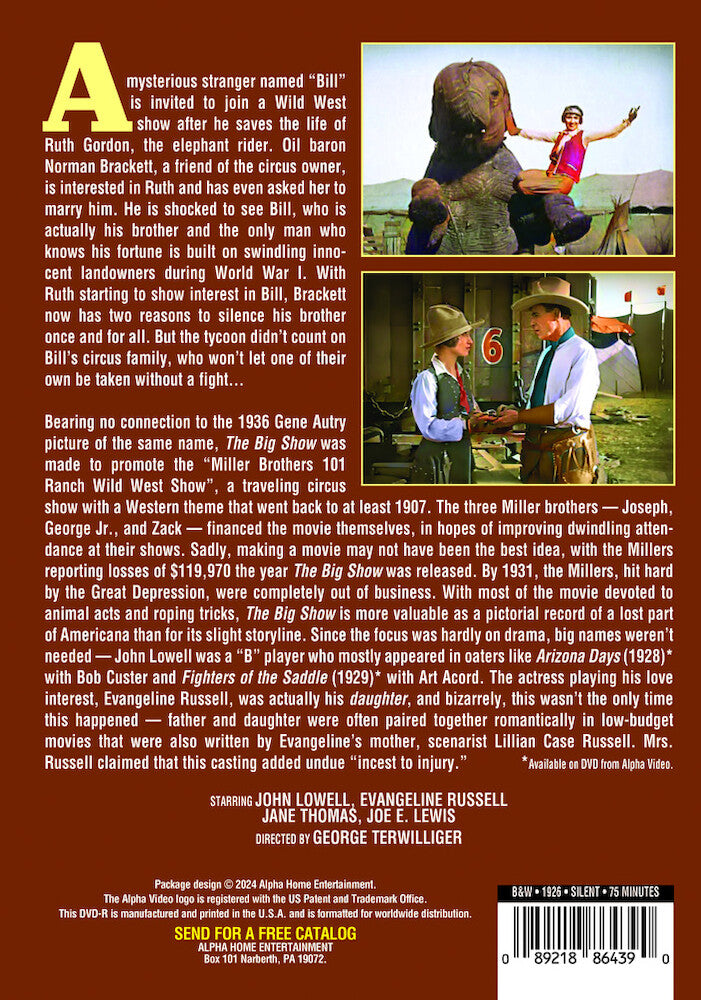 the big show (silent) - Back Panel - DVD