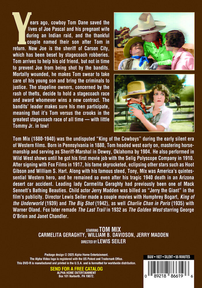 the last trail (silent) - Back Panel - DVD