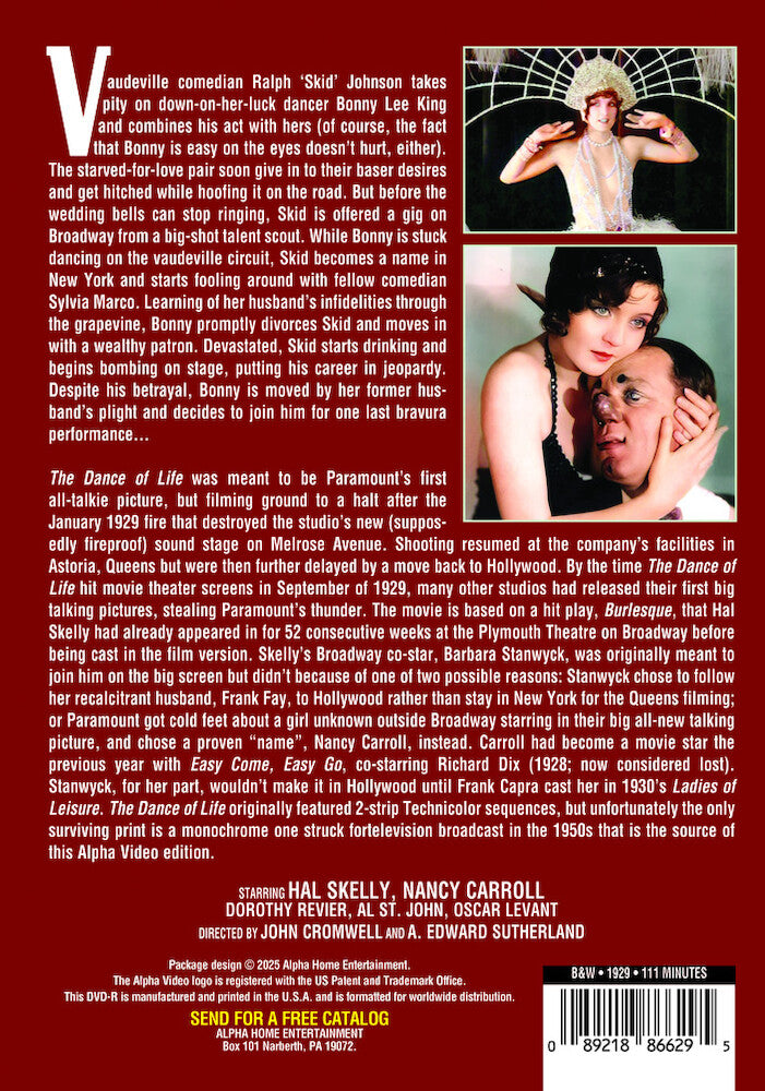 the dance of life - Back Panel - DVD