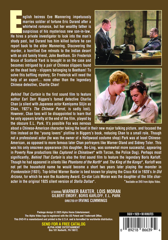 behind that curtain - Back Panel - DVD
